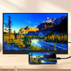 KURIETIM Portable Monitor - 21.5" 1080P FHD IPS 100Hz Laptop Extended Monitor with Kickstand and USB-C Plug for Laptop