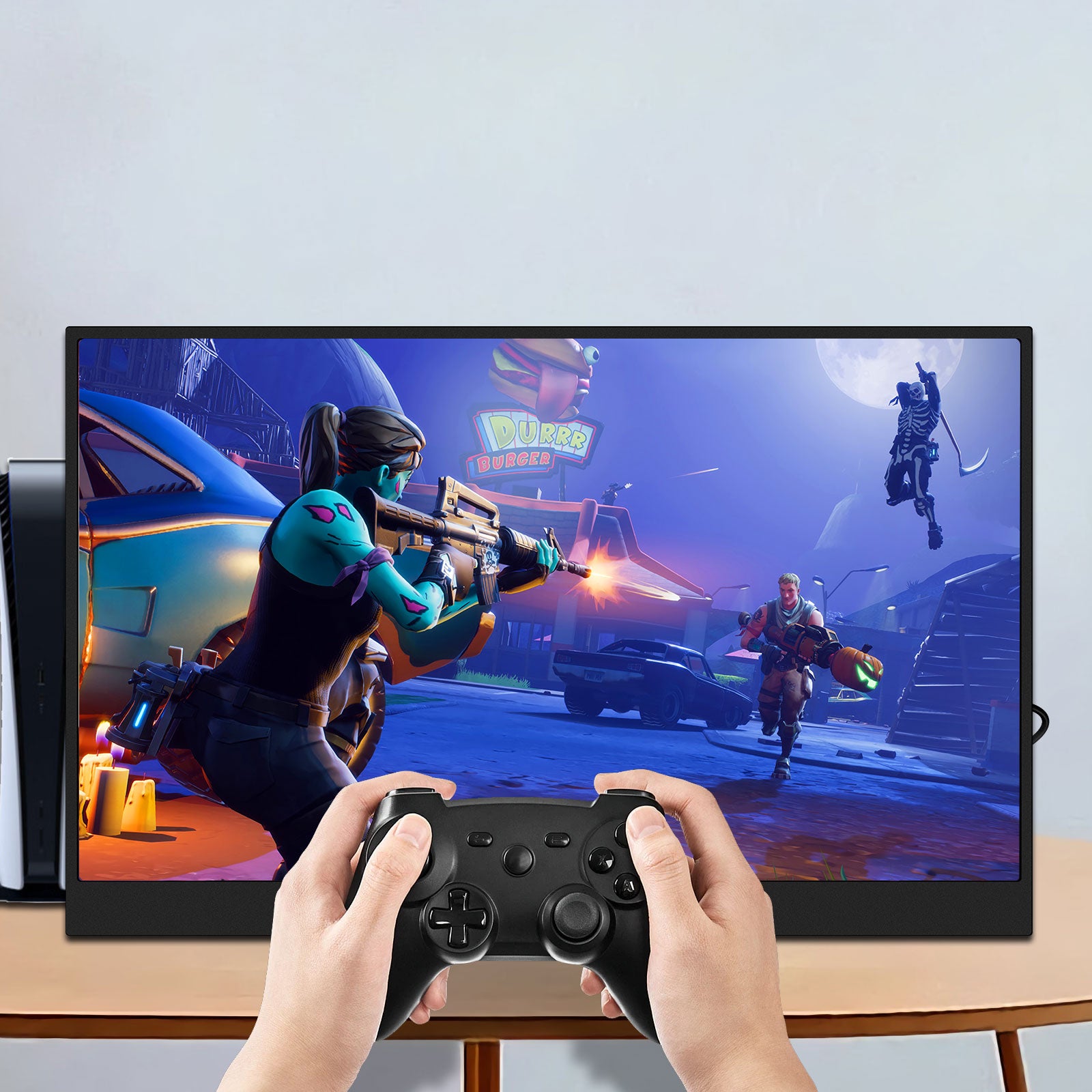KURIETIM Portable Monitor - 21.5" 1080P FHD IPS 100Hz Laptop Extended Monitor with Kickstand and USB-C Plug for Laptop