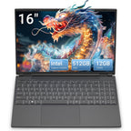 16" FHD Laptop, Intel N5095 Processor, 12GB RAM 512GB SSD, Windows 11,Portable Computer for Work & Student