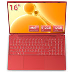 16" Business Laptop, FHD IPS Display, Celeron N5095, 12GB RAM, 512GB SSD,Backlit Keyboard, Fingerprint Reader, Lightweight for Student Home Office
