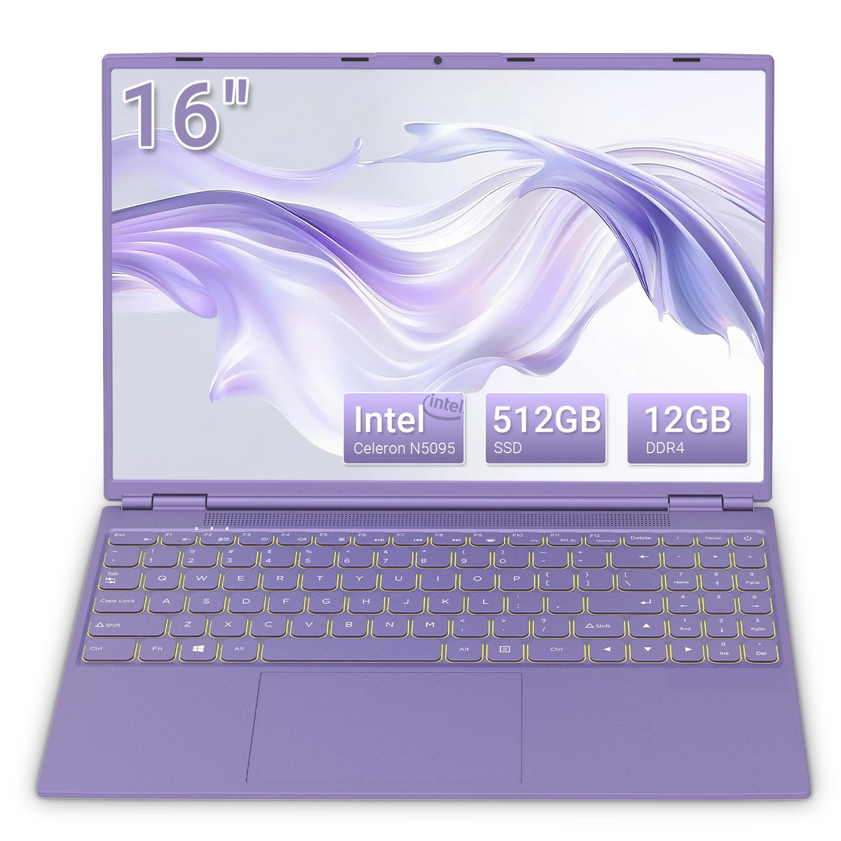 16" Business Laptop, FHD IPS Display, Celeron N5095, 12GB RAM, 512GB SSD,Lightweight for Student Home Office