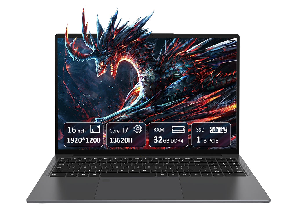 KurieTim 16" FHD Gaming Laptop,Intel Core i7-13620H,32GB DDR4,1TB SSD