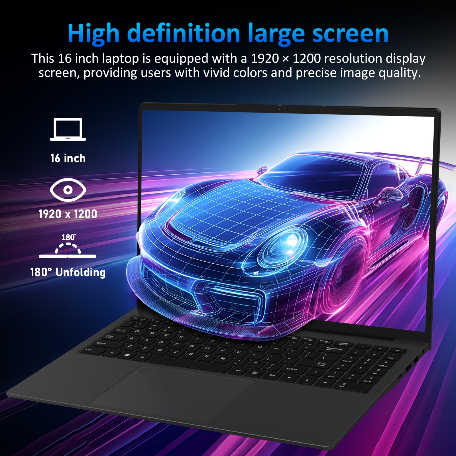 KurieTim 16'' Laptop Computer,AMD Ryzen 3250U,8GB RAM, 512GB SSD