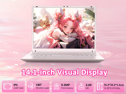 14.1" Laptop,Intel Celeron N5105(Beat N5095, 4C/4T), 16GB RAM, 512GB SSD Backlit Keyboard, Win11 Pro
