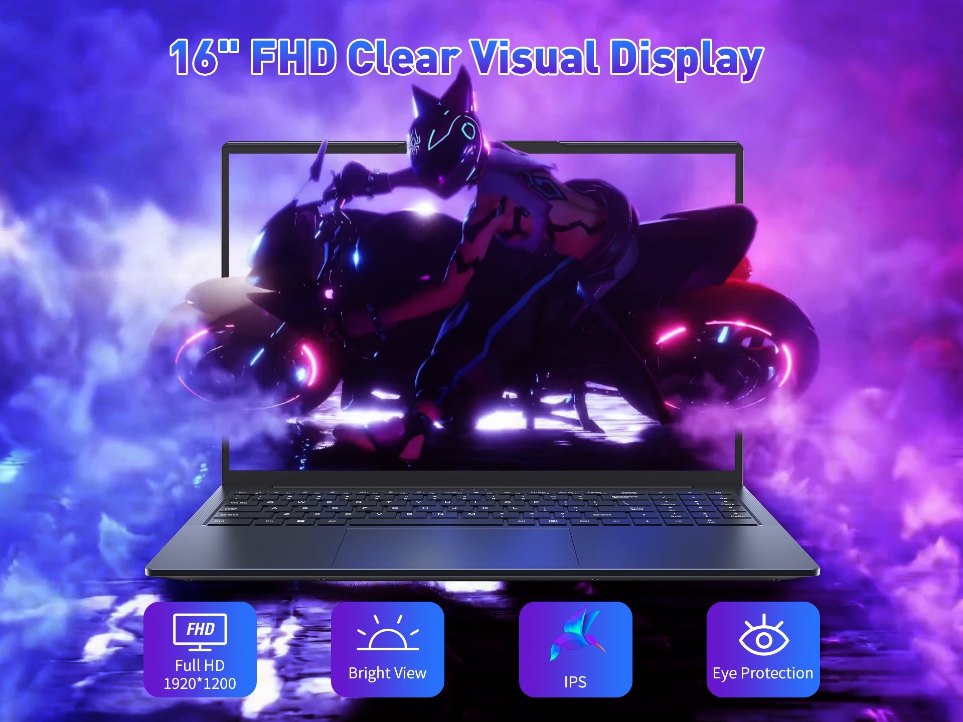 KurieTim 16" FHD Gaming Laptop,Intel Core i7-13620H,32GB DDR4,1TB SSD