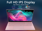 KurieTim 15.6" Laptop,Intel N95,32GB RAM,1TB SSD,Rose