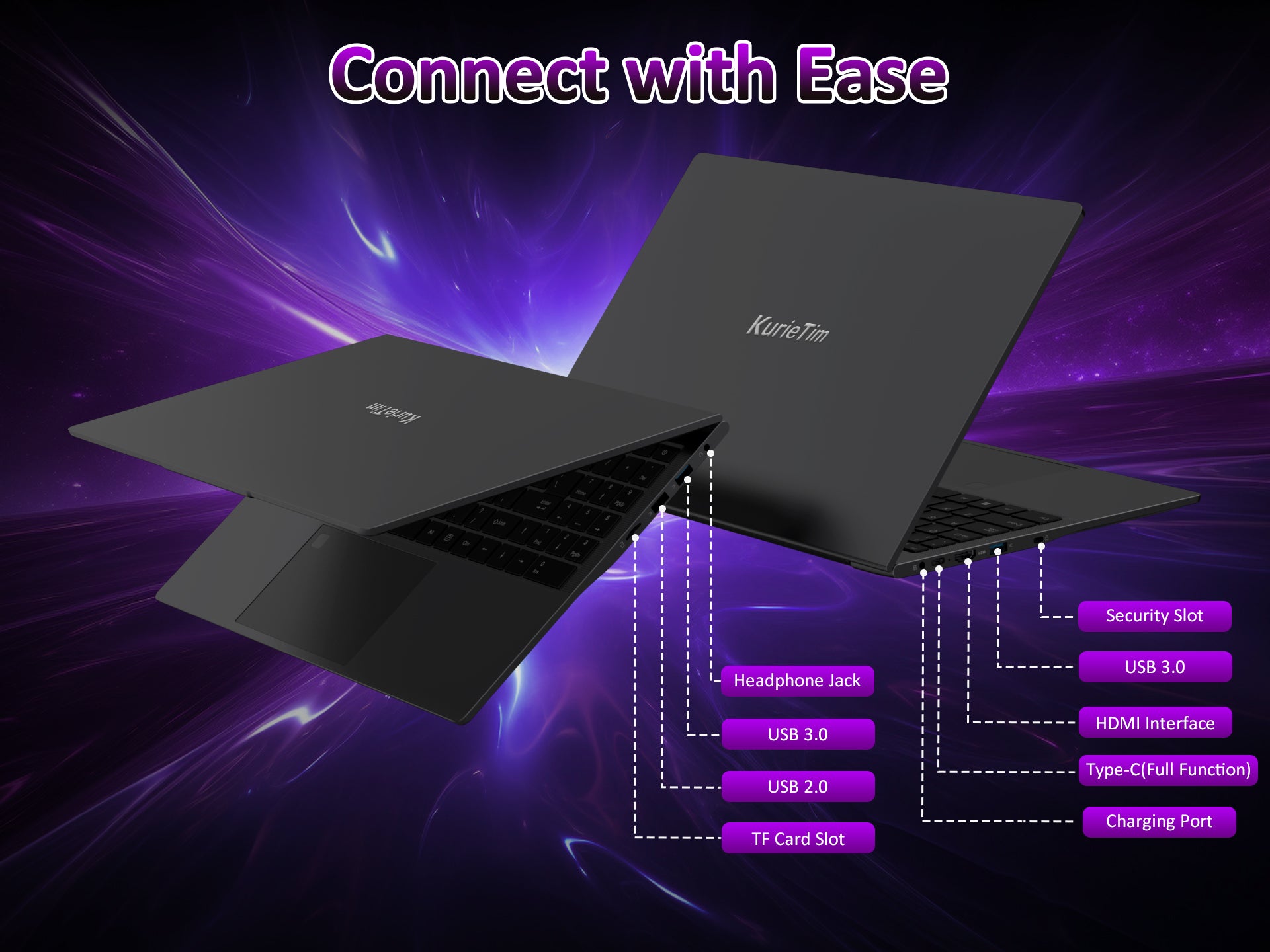 KurieTim 15.6"" FHD Laptop, Intel Alder Lake N150, 16GB RAM, 512GB SSD