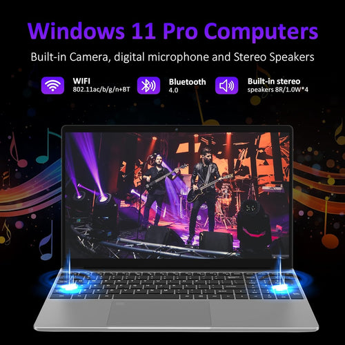 KurieTim 15.6 FHD Laptop, Intel N95 Processor, 32GB DDR4, 512GB SSD Silver