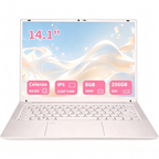 14.1 inch Laptop Computer, 2K FHD IPS Display, 8GB RAM, 256GB SSD, Intel N5105(Beat N5095, 4C/4T), Backlit Keyboard