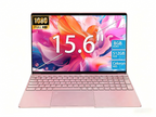 15.6" Laptop,Intel N95,8GB RAM,512GB SSD,Windows 11 Pro Work Computer,Fingerprint Reader,Backlit Keyboard,Rose gold Pink