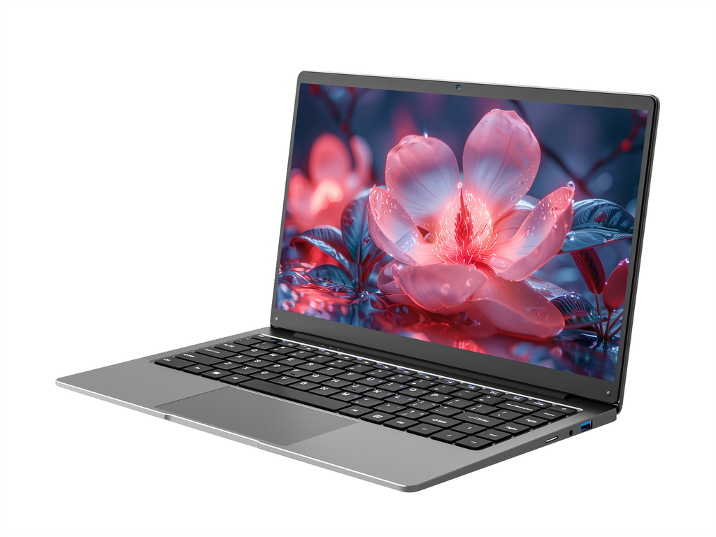 KURIETIM 14.1 Inch FHD Laptop, Intel Celeron N4020, 8GB RAM 256GB SSD, Windows 11 Pro, 180° Hinge, Business & Student Laptop